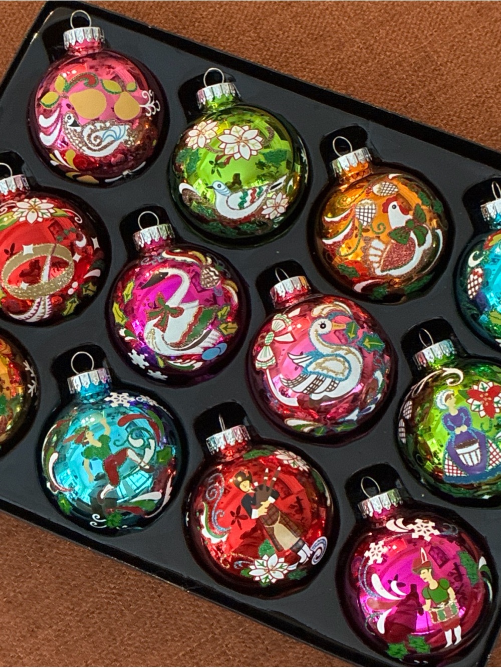 Kurt Adler 12 Days of Christmas Glass ornaments